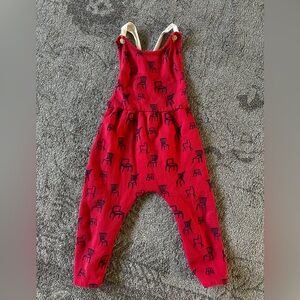 Zara. Red overalls for girls. Age 2Y-3T